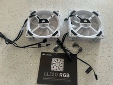Corsair LL Series CO-9050092-WW LL120 RGB 120mm Dual Light LED Fans Qty 2 White