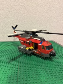 LEGO CITY Lot Fire Station 60004 Fire Helicopter 60010-2 Read Description Used