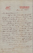 WHITELAW REID - AUTOGRAPH LETTER SIGNED 12/16/1880