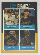 Paul Skenes RC 2024 Topps Heritage High Team Quad #75TQ-11 Pirates 🔥