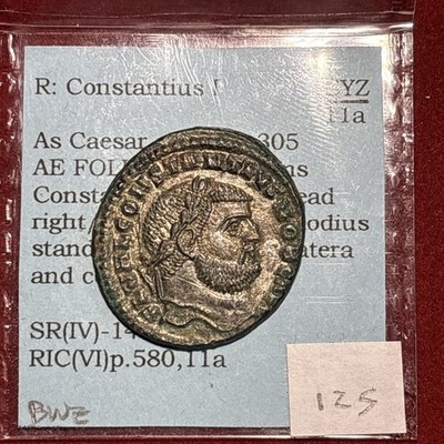 CONSTANTIUS I as Caesar Large Follis Genius  293-305AD