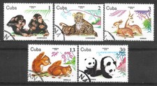 1979 1CUBA Set of 5 Used Stamps (Michel # 2439-2441,2444,2445)