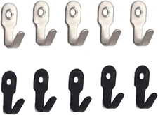 10 Pack Screws Mount Wall Hook Cabinet Mounted Mini Hook Storage Organizer Hange
