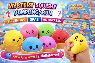 VIRAL Rainbow Mystery Squishy Bun Dumpling Fidget Fun Stress Relief Glitter Toy