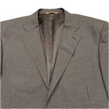 Canali Men s 100 Wool Travel Collection Blazer 44L /54L Blue Gingham MINT
