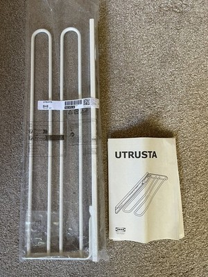 IKEA UTRUSTA Sliding Towel Rail Rack White 502.472.16 - NEW