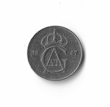 1967 Sweden - 10 Ore - 487 - Copper Nickel - 1.4g