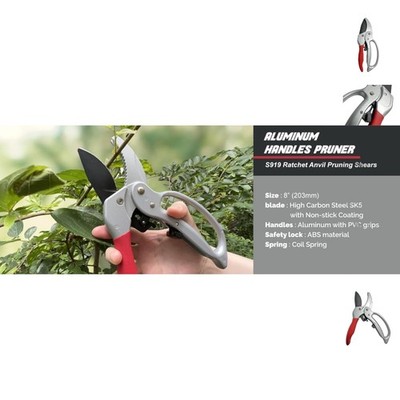 Professional-Grade Anvil Pruning Shears - Lightweight & Rust-Resistant Design