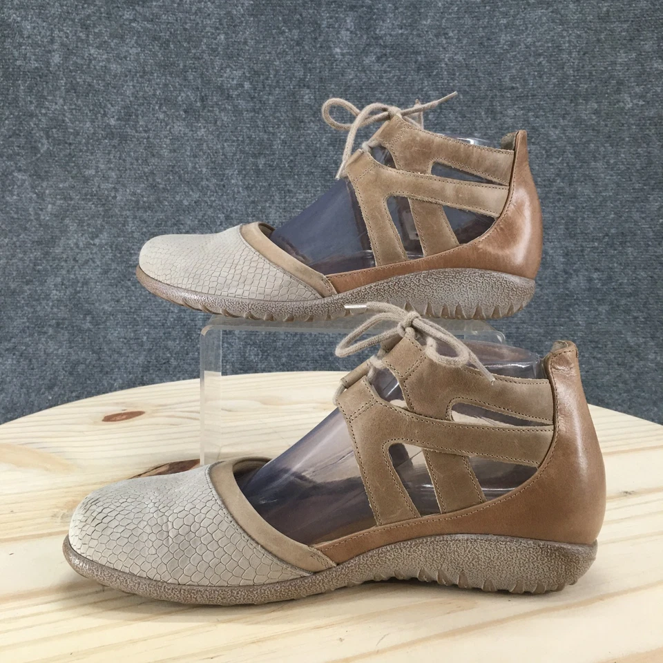 Sandalias Naot Mujer 40 Kata Estampado Lagarto Con Cordones Gladiador Planas Cuero Marrón Foto 2 de 4