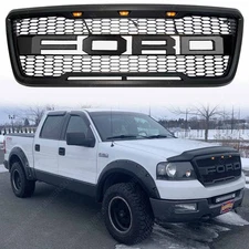 Matt Black Mesh Upper For 2004-2008 F150 F-150 Front Grill New Raptor Style Look