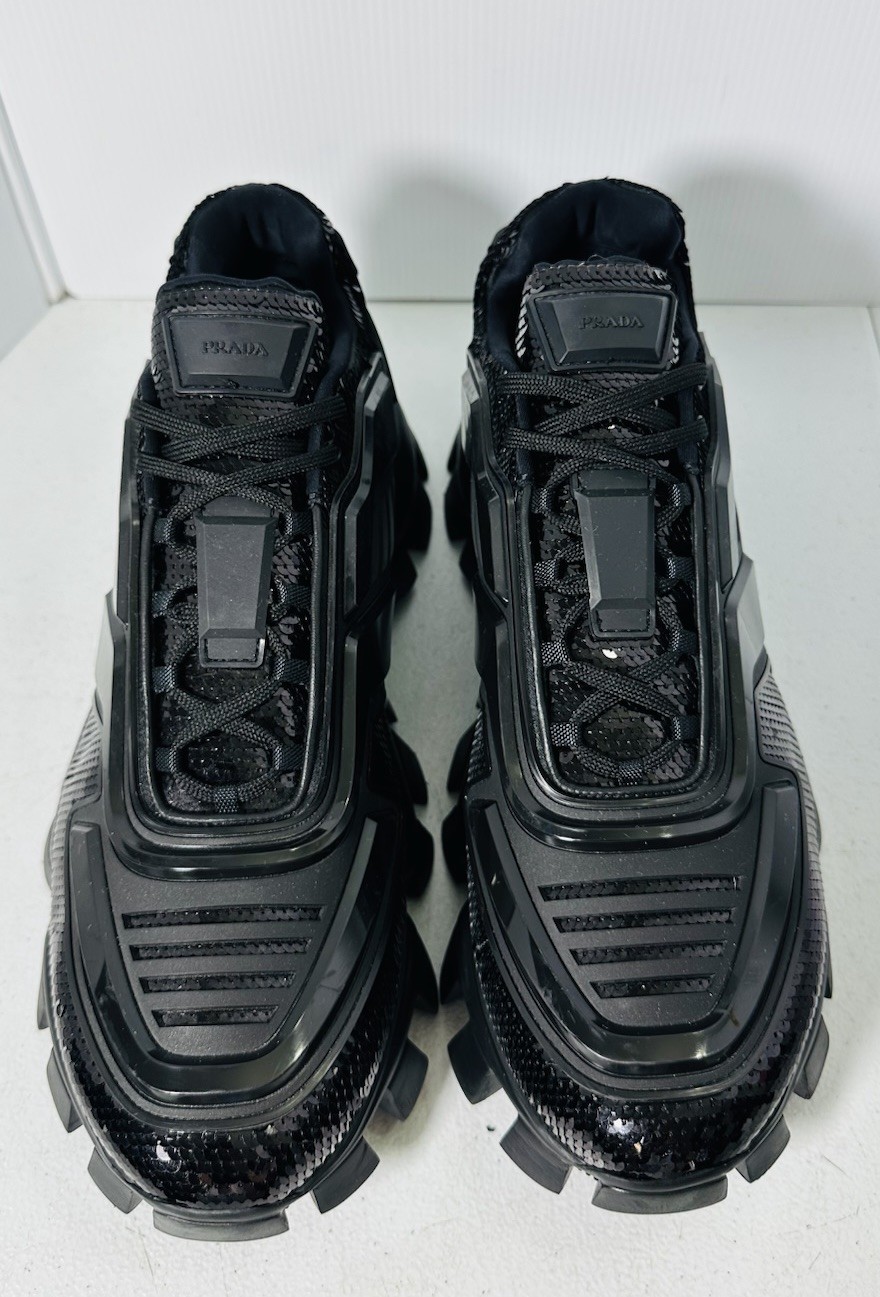 PRADA Sequin Cloudbust Thunder Sneakers - 2EG293 … - image 2