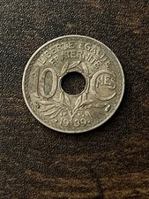1939 France 10 Ten Centimes Old Vintage Antique Actual Coin TC1331*