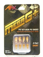 AFX/Racemasters Mega G Pit Kit PU Shoes - Short AFX22035 HO Small, Orange