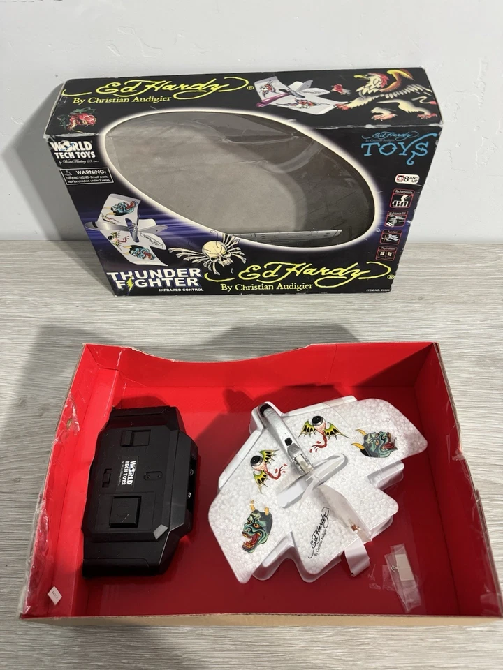 Ed Hardy Thunder Fighter Infared Control Plane by Christian Audigier Open Box - Image 3 of 4