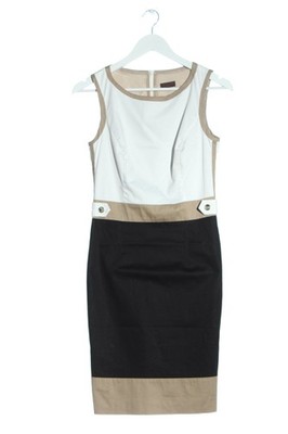 SELECTION Sommerkleid Damen Kleid Gr. DE 34 schwarz-creme-weiß Casual-Look