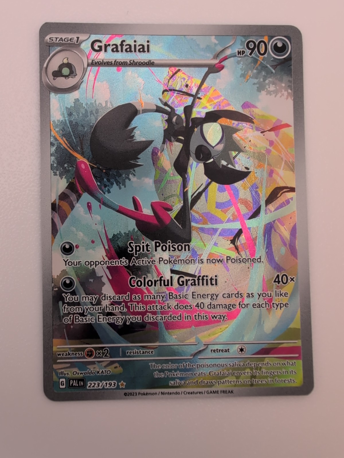 Grafaiai Paldea Evolved Illustration Rare Pokemon TCG Card 223/193 NM Condition