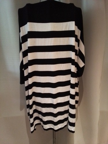 Samoon By Gerry Weber Shirt Gr 58 Schwarz Weiß Blockstreifen Oversize Kurzarm - Bild 3 von 11
