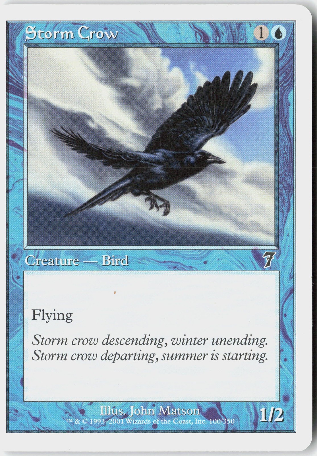 Magic - Storm Crow 7th Edition [7ED - 100] NM Common