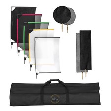 Glow Portable Frame Scrim Kit Complete Studio Flag and Diffusion Set with Collap