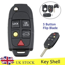 Replacement For 2004- 2014 Volvo S60 V70 XC70 S80 XC90 Flip Key Fob Case 5Button
