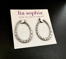 Orecchini A Cerchio Doppio Oro Lia Sophia – Modello Traforato Hoopla/Top Notch, Nuovi Con Etichette