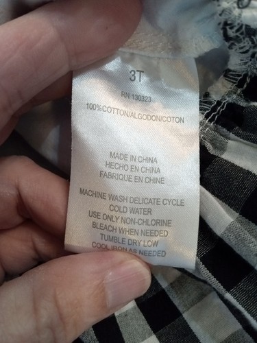 Lilybird Kleinkind Mädchen Stufenkleid Größe 3T schwarz weiß kariert rosa Schleife - Bild 11 von 12