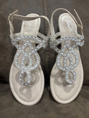 Rampage Women s Ram-Sandra Nude Smooth Sandals Size 8M