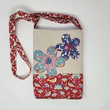 Handmade Floral Crossbody Purse with pockets