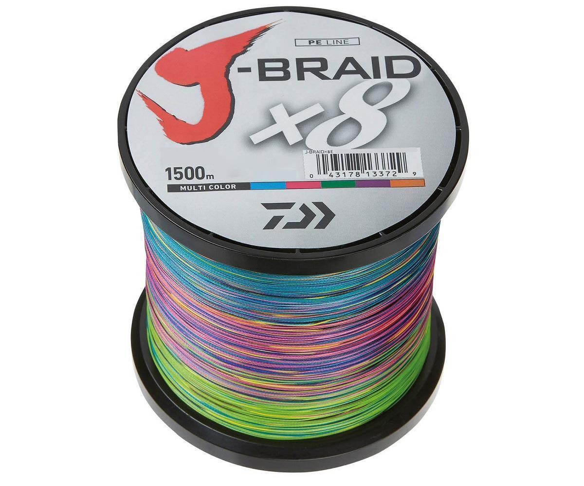 Daiwa J-Braid X8 006mm 4Kg 1500m multicolor 8-Fach geflochtene Schnur 28890₽