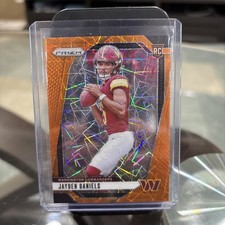 2024 Prizm Football JAYDEN DANIELS Rookie Orange Lazer Prizm RC