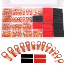 Copper Wire Lugs,Terminal Connectors,Used on AWG12 10 8 6 4 2 Cable,Heat