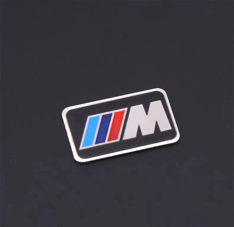 VOLANTE ALEACIÓN ZINC 3D 18MM X 12MM EMBLEMA M PEGATINA DECORATIVA PARA BMW Foto 4 de 4