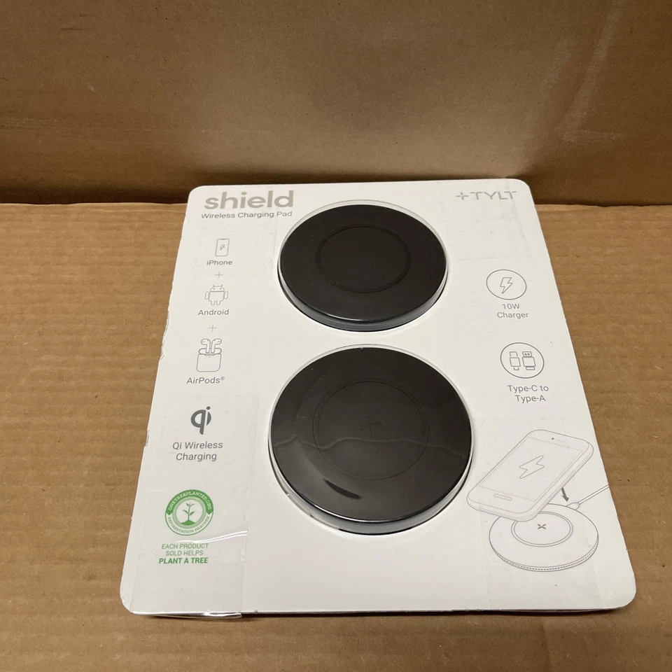 TYLT Shield 2 Pack Wireless Charger Pad | Wireless Charging Station | Qi-black - Image 2 of 3