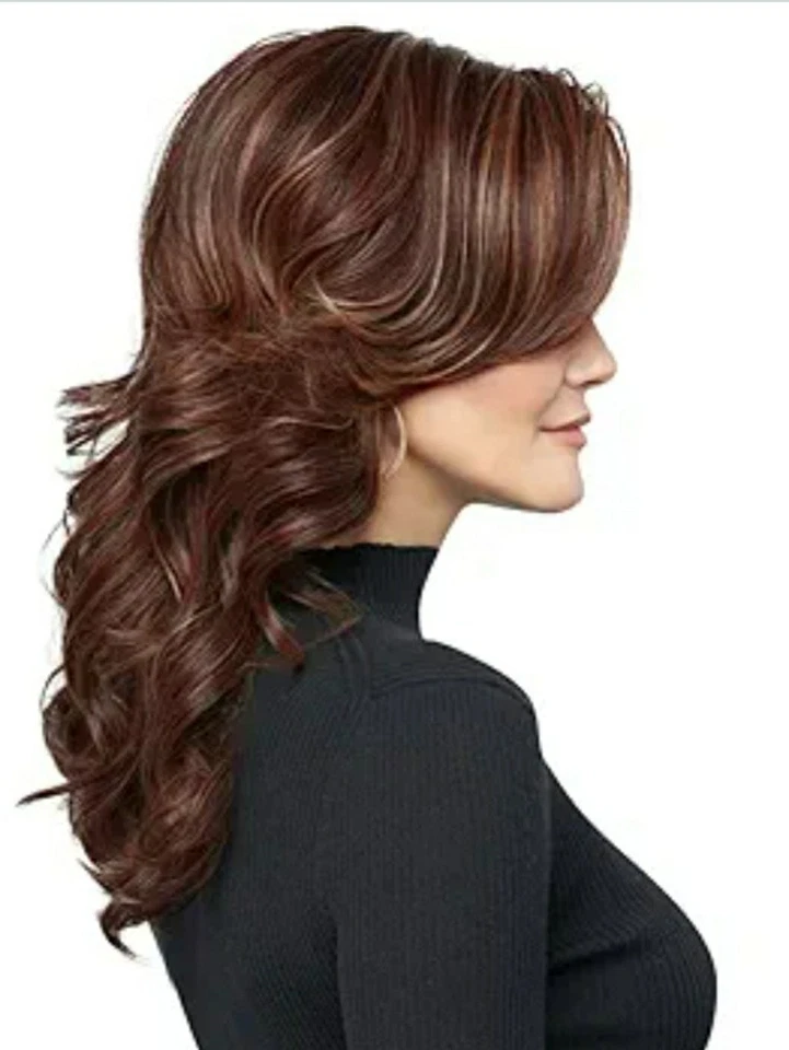 RAQUEL WELCH RL6/30 COPPER MAHOGANY STROKE OF GENIUS LONG WIG AVERAGE CAP NIB - Image 2 of 4