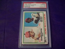 1978 TOPPS #202 HOME RUN LEADERS WITH GEORGE FOSTER AND JIM RICE PSA 10