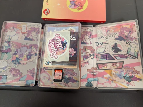 Super Crush KO Steelbook Edition - Nintendo Switch - CIB w/ Cards & Sticker