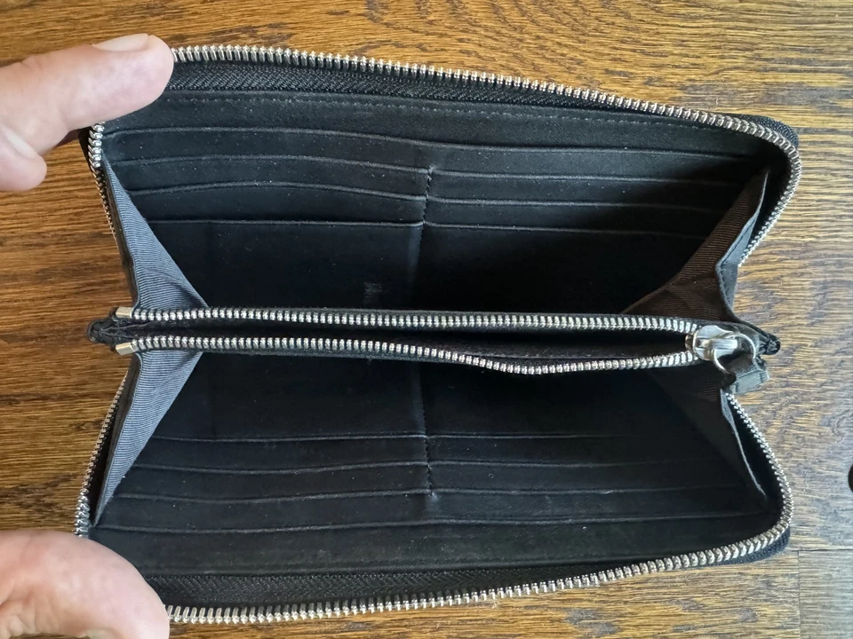 * CARTERA CONTINENTAL PARA MUJER RAG & BONE TARJETERO MONEDERO CHAROL NEGRO * Foto 2 de 4