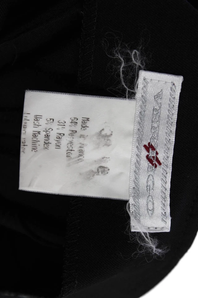 Pantalones de vestir Vertigo para mujer con cremallera tiro alto pierna recta negros talla IT 38 Foto 4 de 4