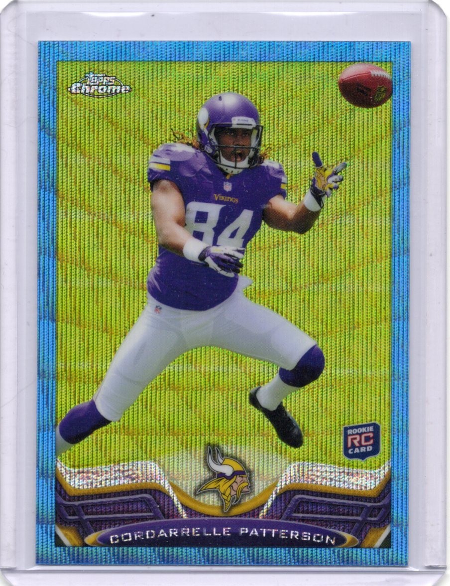 2013 Topps Chrome - Cordarrelle Patterson - #19 - Blue Wave Refractor (RC)