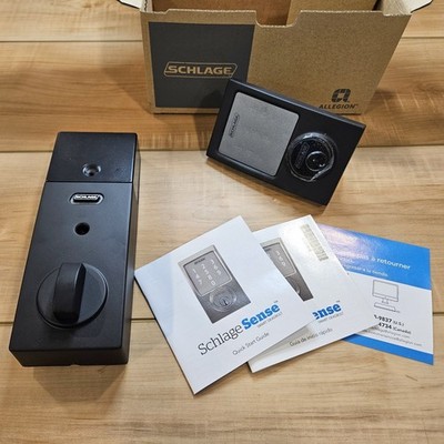 Schlage Sense BE479AA CEN 622 Encode Deadbolt Smart Lock - Matte Black Hardware