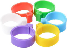 100 Pcs 16mm Multicolor Plastic Chicken Leg Rings Poultry Foot Bands Chicken ...