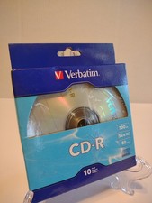 NEW 10 Pack Verbatim CD-R - 700MB 52x Speed 80 Minutes FACTORY SEALED