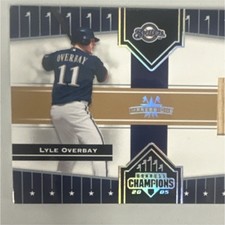 Donruss Champions 2005 Materials #68 Lyle Overbay Milwaukee Brewers Baseball