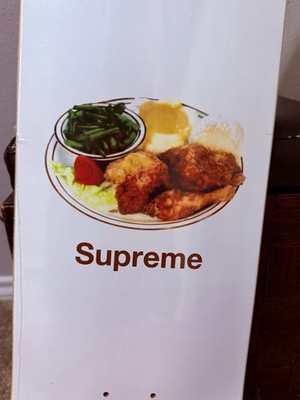 Supreme Chicken Dinner Skateboard Deck SS18 White color way | eBay