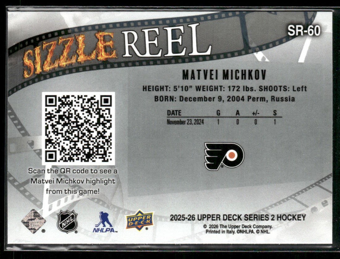 2025-26 Upper Deck #SR-60 Matvei Michkov Philadelphia Flyers