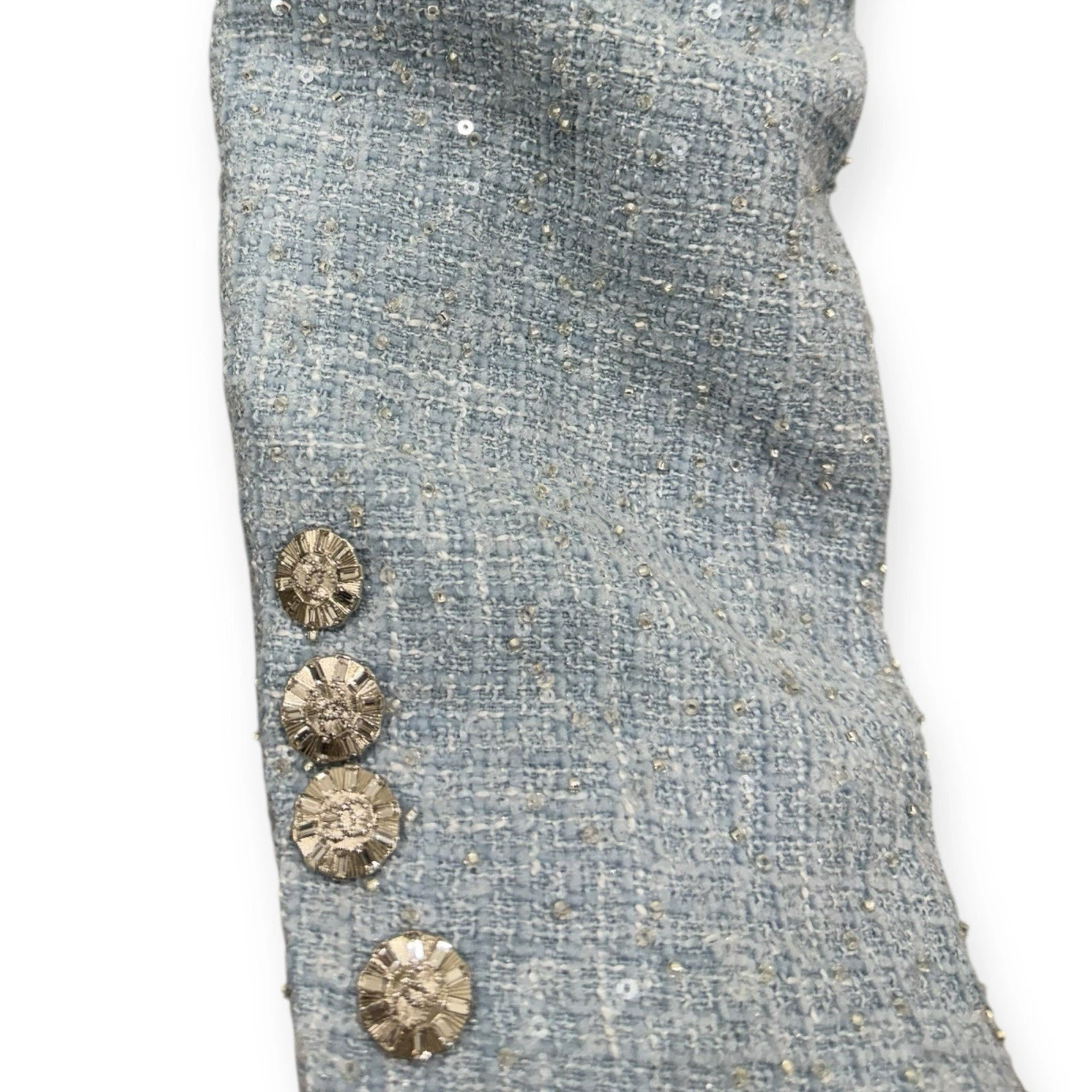 Giacca cappotto CHANEL blu Bling taglia 38