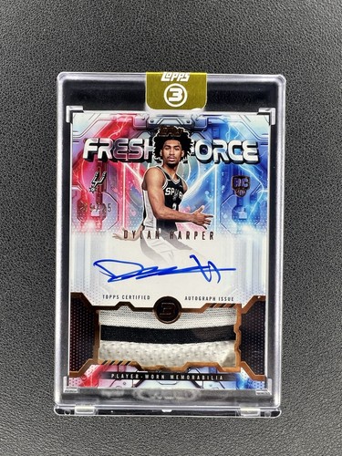 2025-26 Topps 3 Three DYLAN HARPER Fresh Force Auto Patch Bronze RC RPA #d /25