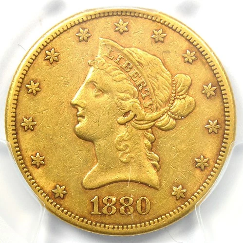 1880-CC Liberty Gold Eagle $10 Carson City Coin - PCGS XF45 (EF45) - $7250 Value