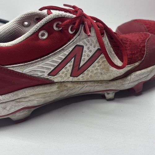 New Balance Fresh Foam L3000TR5 Red White Metal Cleats Men's Size 10 - Picture 7 of 9