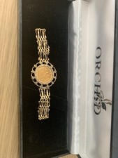 9ct Gold 5 Gate Half Sovereign Bracelet Fully Hallmarked